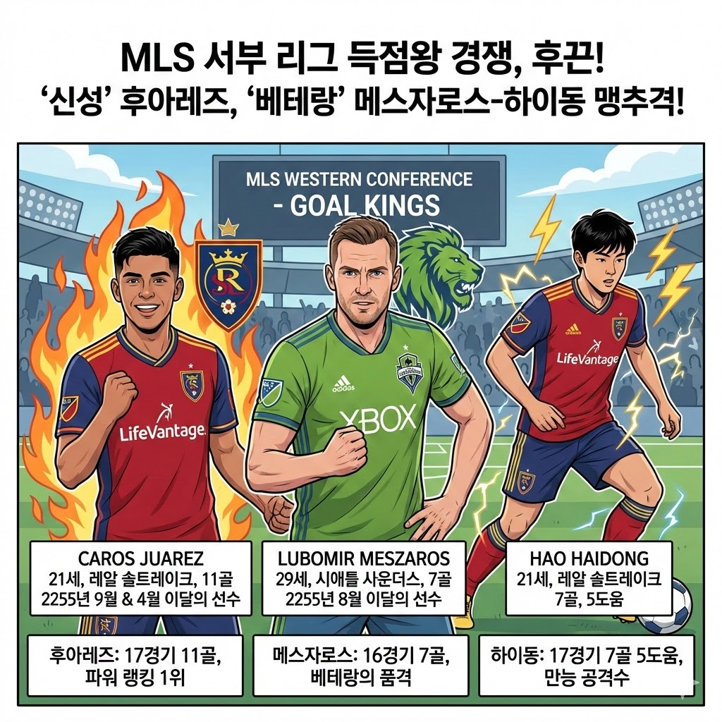 MLS 서부 득점왕 경쟁 후끈후아레즈, MLS 서부 리그